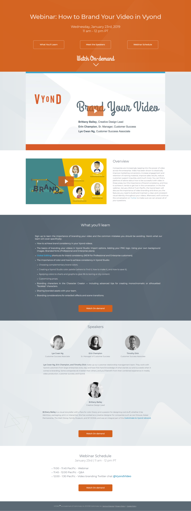 webinar landing pages